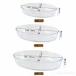 3-Piece Microwave-Safe Oven Glass Baking Sheet Set - 2