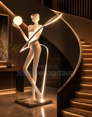 Modern Creative Dancer Fiberglass Floor Lamp