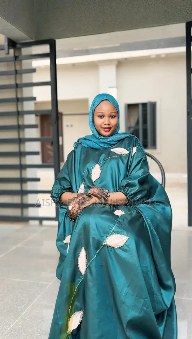 Kyakkyawar Bubu Dress Mai Launin Ganyen Ganye | Kaftan Abaya ga Mata - 1