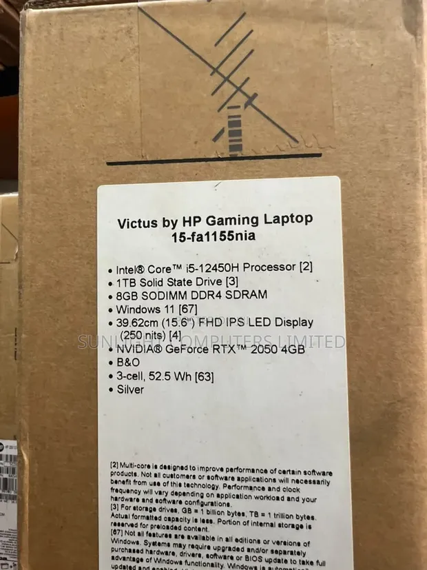 HP Victus 15 Gaming Laptop - Intel Core i5, 8GB RAM, 1TB SSD, RTX 2050 - 1