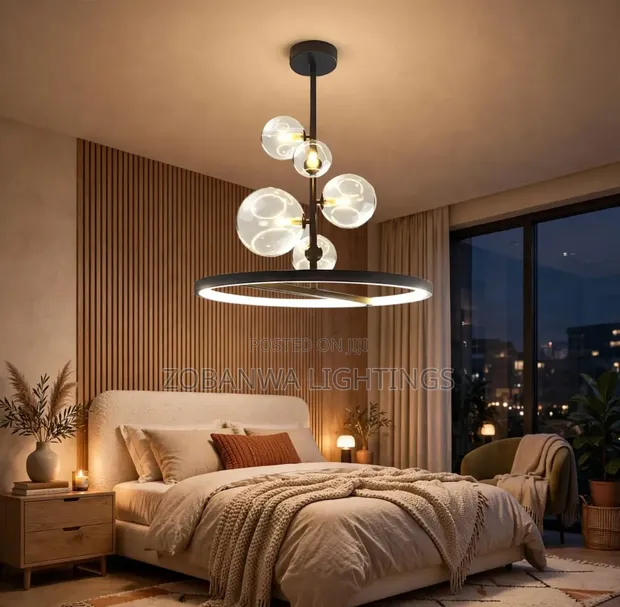 LED Glass Pendant Lamp - Nordic Circle Ceiling Light - 1
