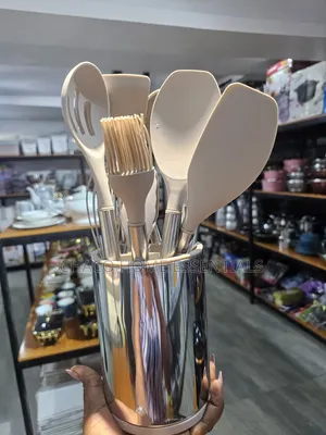 12-Piece Silicone Kitchen Utensil Set with Stainless Steel Handles