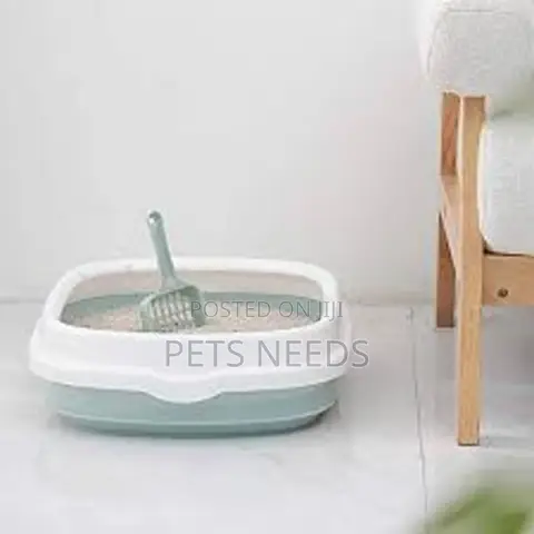 Semi-Enclosed High-Side Cat Litter Box - 1