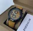Poedagar Chronograph Leather Wrist Watch - 3
