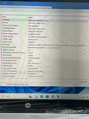 HP EliteBook Folio 9480M Laptop - Intel Core i7, 8GB RAM, 256GB SSD