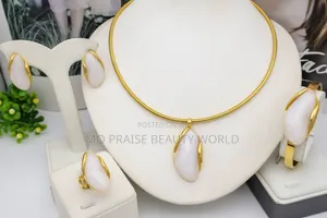 Stainless Steel Necklace & Earring Set - Kayan Kwalliya