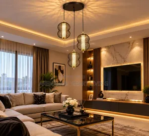 Modern Industrial Pendant Light Metal Cage