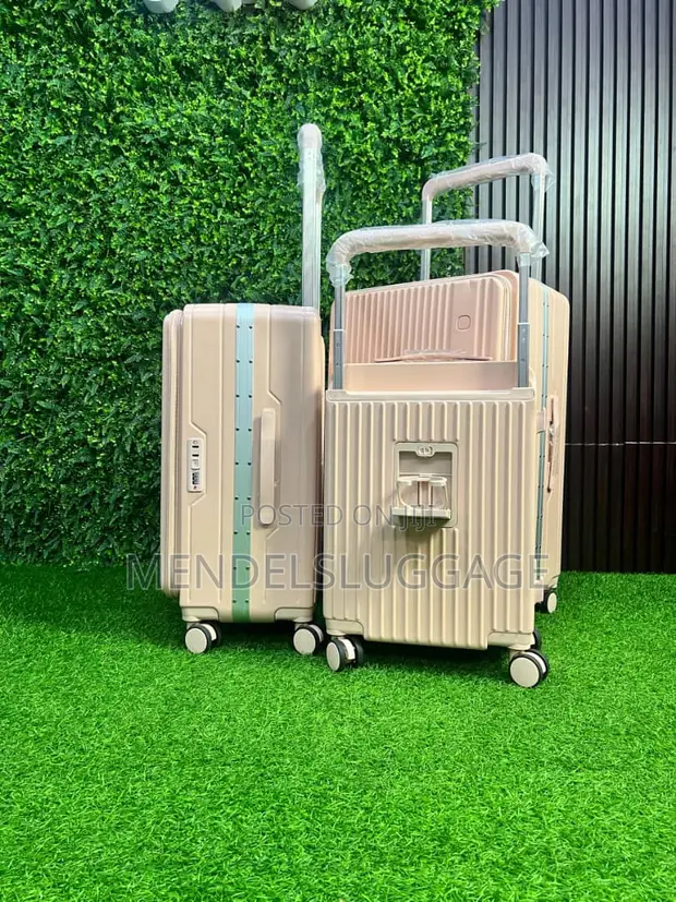 Stylish Green ABS Trolley Luggage - 1