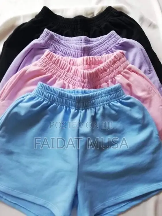 Shorts masu kyau na Mata da Maza - Na auduga, masu launuka daban-daban - 1