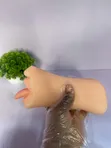 2-in-1 Tongue Out Pussy Masturbator for Men - 2