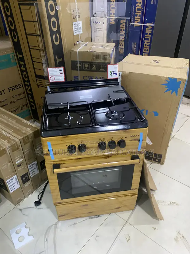 Maxi 6060 Wood Finish 3+1 Gas Stove - 1