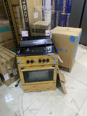 Maxi 6060 3+1 Gas Stove - Wood Finish