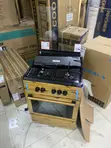 Maxi 6060 3+1 Gas Stove - Wood Finish - 2