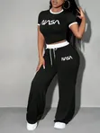 Red NASA Crop Top & Joggers Set - 1