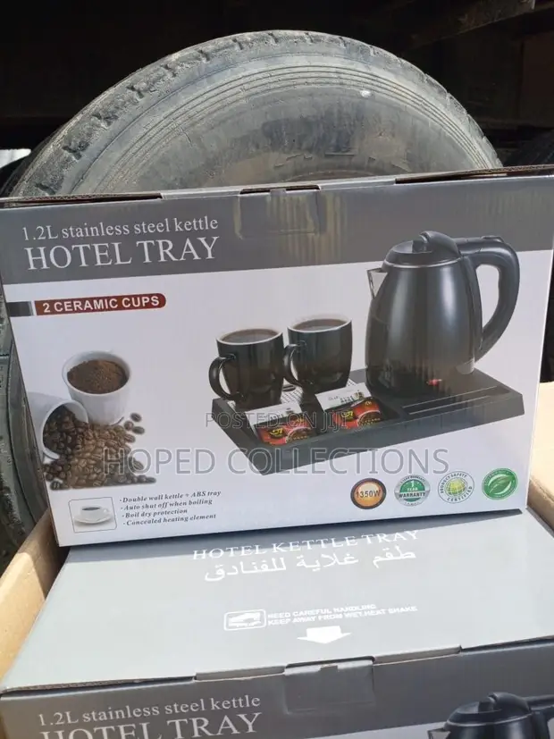 Hotel Electric Kettle and Tray Set - 1.2L - 1
