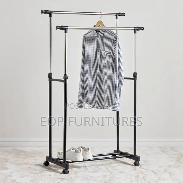 Adjustable Double Garment Rail - 1