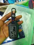 Lexus Key Pouch - White, Black Honeycomb, Red/Blue Accents - 3