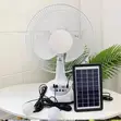 12-Inch Rechargeable Solar Fan with LED Light - 2