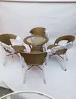4-Seater Rattan Outdoor Dining Set - 1