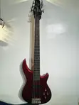 Matushi 5-String Professional Red Bass Guitar with Padded Bag - 1