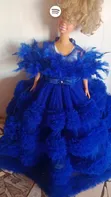 Kids Blue Party Ball Dress - 2
