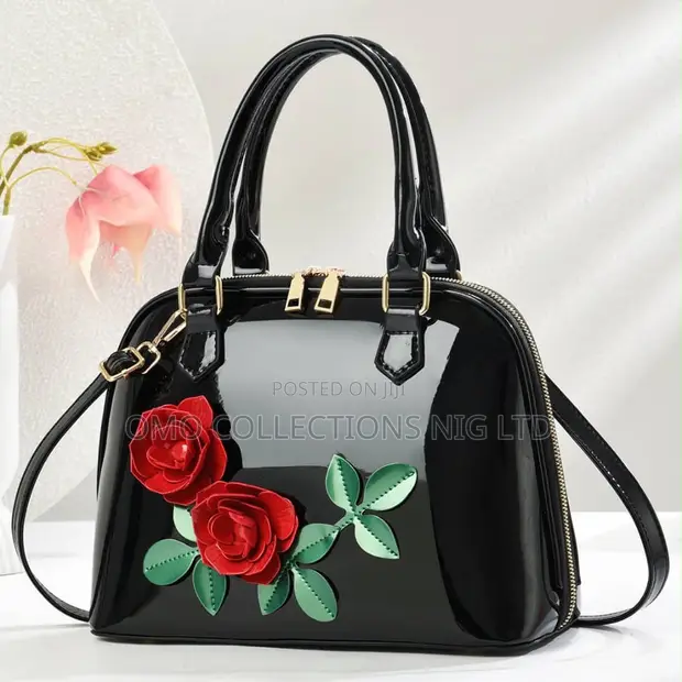 Elegant Luxury Women's Black Top Handle Bag with Adjustable Strap - 1