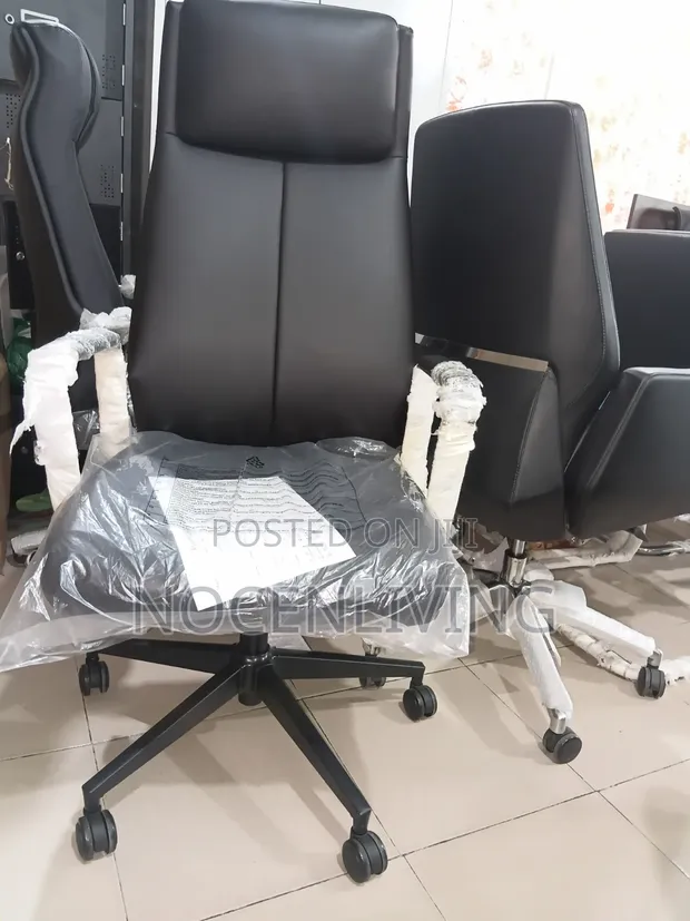 Boss Office Products Executive Black Leather Office Chair - 1