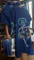 Short Adire Boubou - Hand Designed - 1
