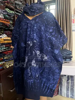 Short Adire Boubou - Hand Designed