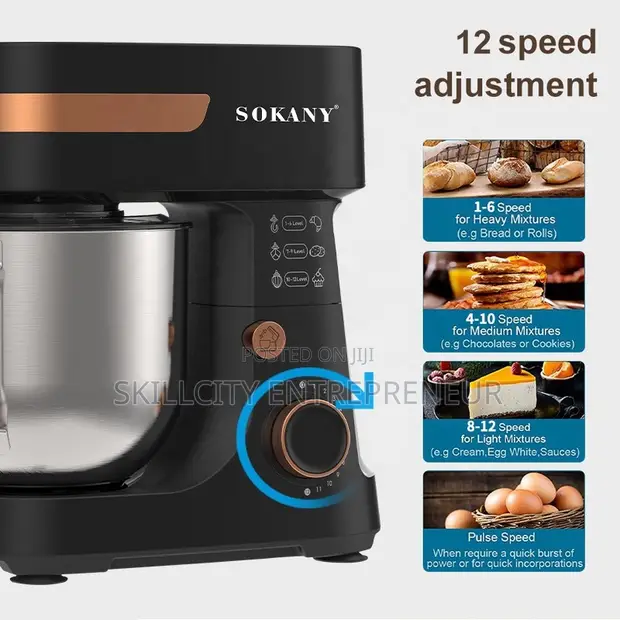Sokany 6L Kitchen Master Stand Mixer - 1