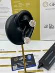 VVS Moissanite Diamond Bitcoin 'Yan kunne - 2