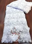 Luxury White Flowery Lace Fabric - 5 Yards - 5