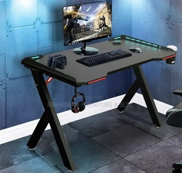 Gaming Table with X-Shaped Legs - 1