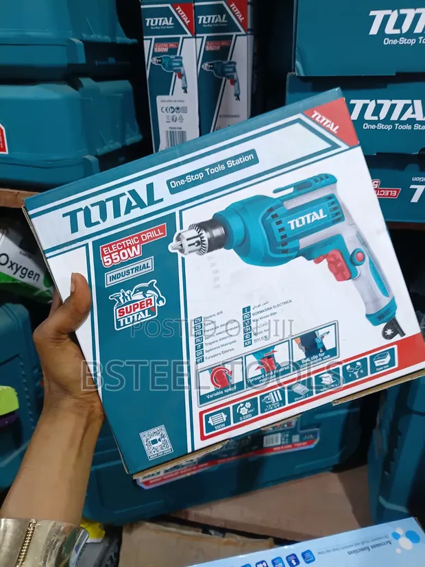 TOTAL 550W Electric Drill - Mai Ƙarfin Gaske - 1