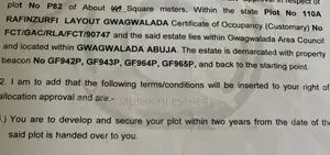 Direkt Daga Mai Gida: 450sqm Filin Zama, Gwagwalada, Abuja