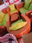 Brown Elastic Weave Rattan Set Mai Zama Bakwai - 1