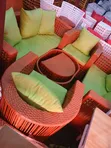 Brown Elastic Weave Rattan Set Mai Zama Bakwai - 2