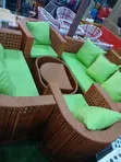 Brown Elastic Weave Rattan Set Mai Zama Bakwai - 3