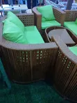 Brown Elastic Weave Rattan Set Mai Zama Bakwai - 5