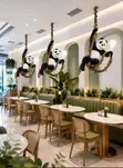 Nordic Hemp Rope Panda Chandelier - Bar/Restaurant Plant Light - 2