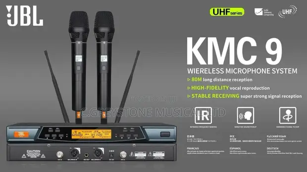 JBL KMC-9 UHF Wayar Kasa Biyu - 1