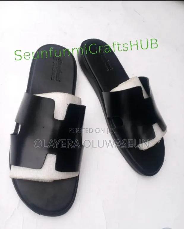 Premium Leather Pam Slippers for Men - 1