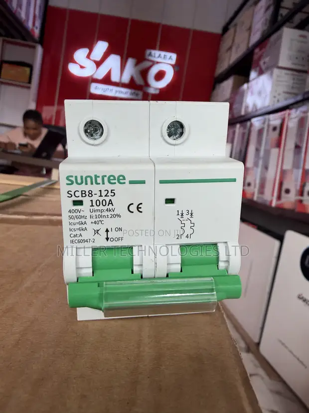 100A Suntree AC Double Pole MCB – SCB8-125 - 1