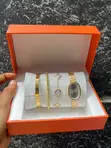 Luxury Gold Quartz Watch & Bracelet Set - Women's - 1