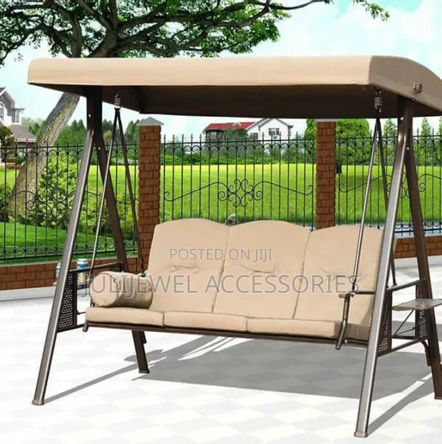 3-Seater Swing Chair with Canopy - 1