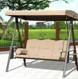 3-Seater Swing Chair with Canopy - 1