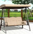 3-Seater Swing Chair with Canopy - 2