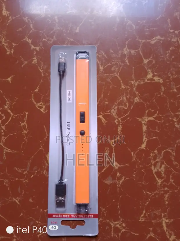 Lec Rechargeable Gas Lighter - Orange - 1