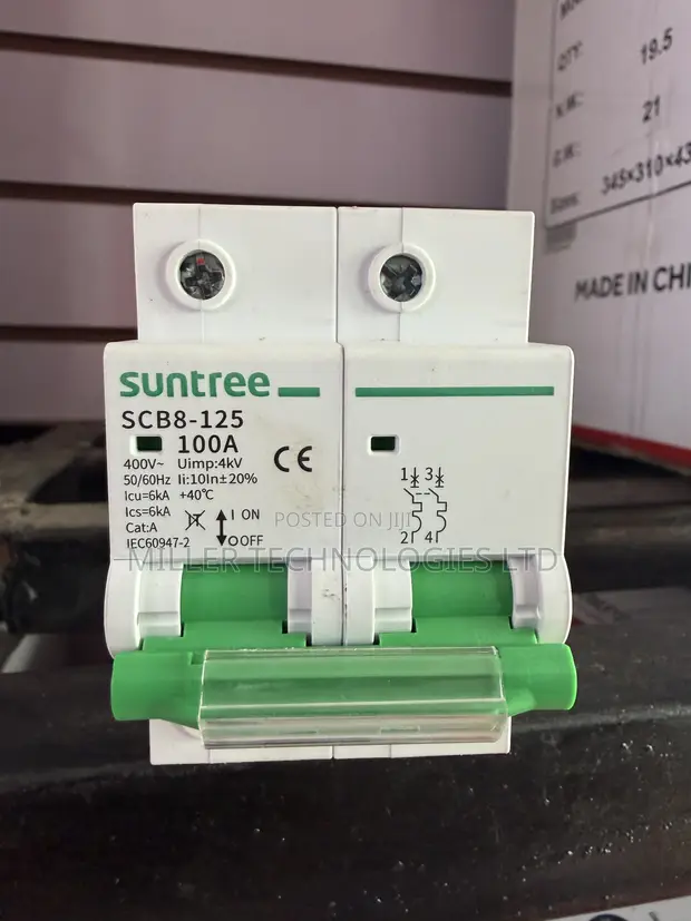 Suntree 100A 2-Pole AC Protection Breaker - SCB8-125 - 1