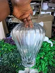 VIP Decorative Glass Flower Vase - White - 1